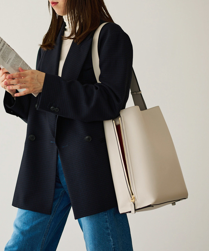 E'POR】【A4対応】 Y BAG shoulder（サイドジップショルダー