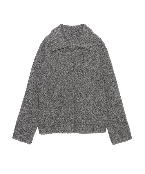 【セール】ツイード風襟付きニットジャケット(504421095) | ミラオーウェン(Mila Owen) - d fashion