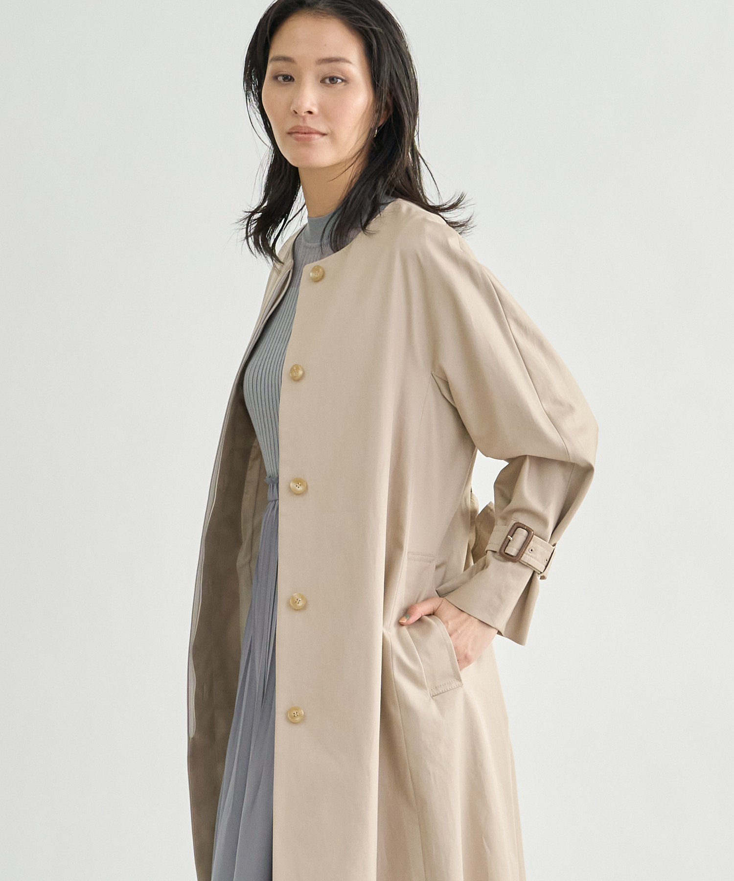 セール 40%OFF】撥水ギャバクルーコート(504474549) | アナイ(ANAYI