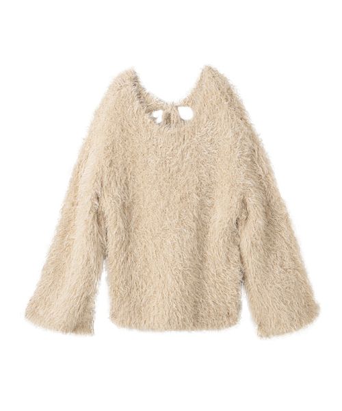 ETRE TOKYO☆フェザーヤーンケーブルハンドニットプルオーバー F