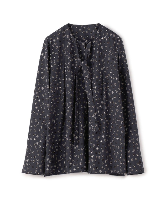 セール 40%OFF】プチフラワープリント ボウタイブラウス セール 40%OFF】プチフラワープリント ボウタイブラウス