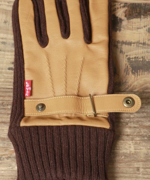 クーポン】【Levi's/リーバイス】 ニットレザーグローブ/手袋 クーポン】【Levi's/リーバイス】 ニットレザーグローブ/手袋