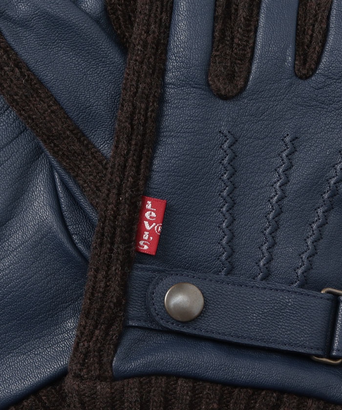 クーポン】【Levi's/リーバイス】 ニットレザーグローブ/手袋