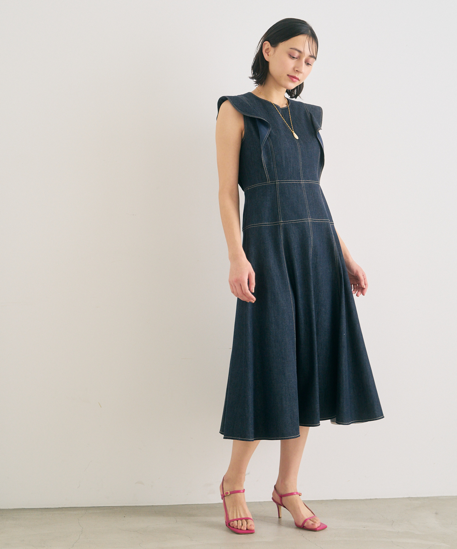 セール 30%OFF】デニムライクフリル ワンピース(504474547) | アナイ