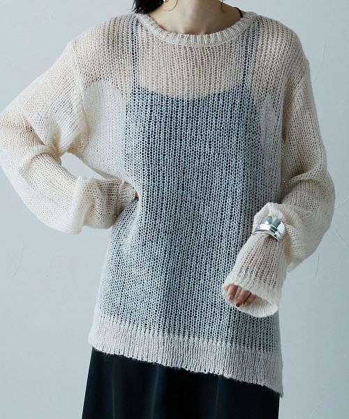 クーポン】モヘアタッチローゲージニット トップス ニット クーポン】モヘアタッチローゲージニット トップス ニット