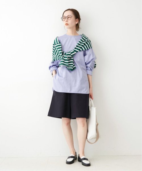 ＆NAVY TESEOノーカラーブラウス◆