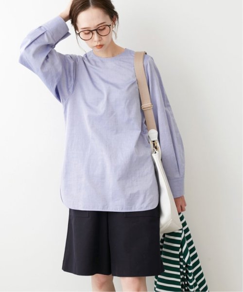 ＆NAVY TESEOノーカラーブラウス◆