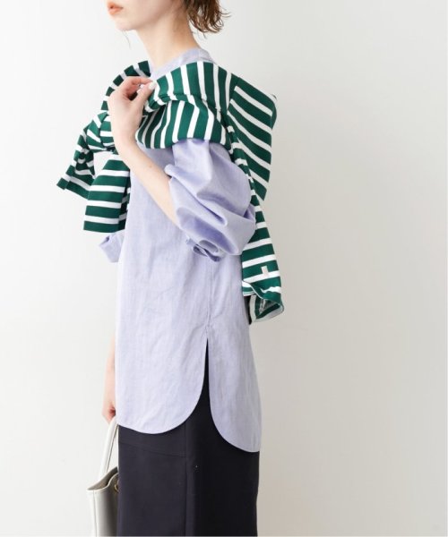 ＆NAVY TESEOノーカラーブラウス◆