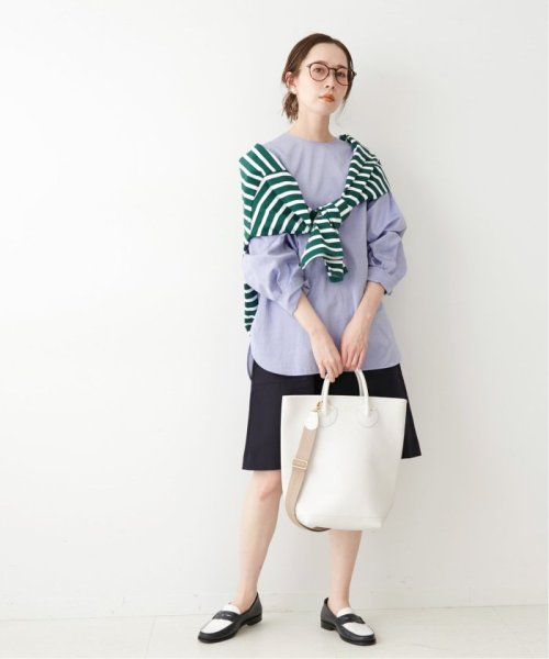 ＆NAVY TESEOノーカラーブラウス◆