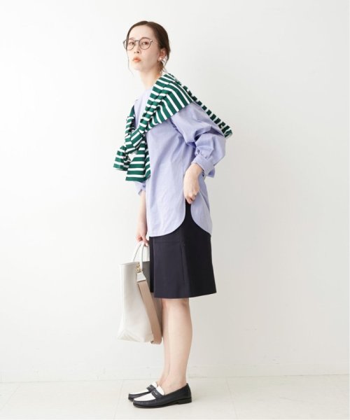 ＆NAVY TESEOノーカラーブラウス◆