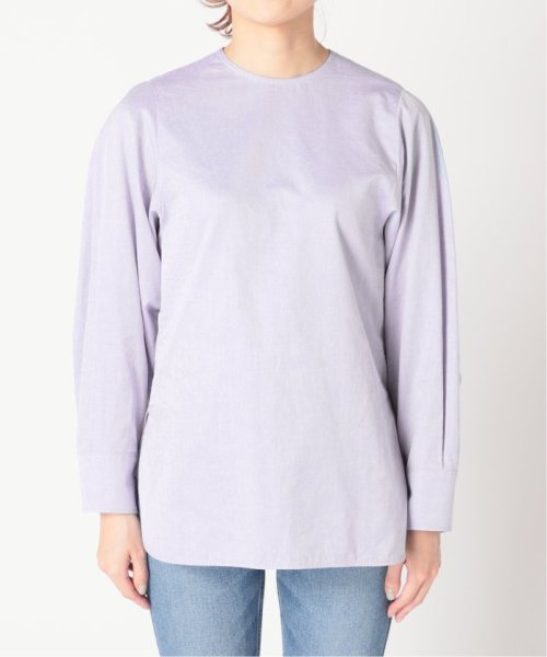 ＆NAVY TESEOノーカラーブラウス◆