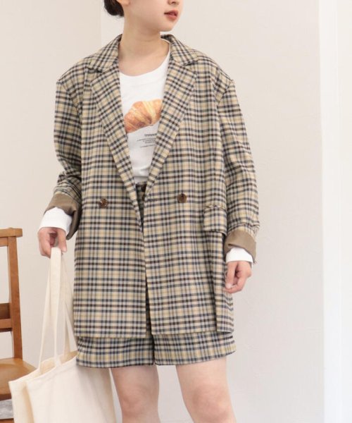 チェックBIGシルエットジャケット