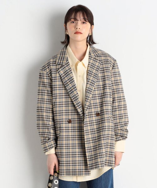 チェックBIGシルエットジャケット