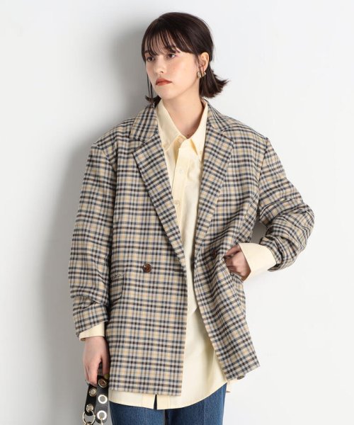 チェックBIGシルエットジャケット