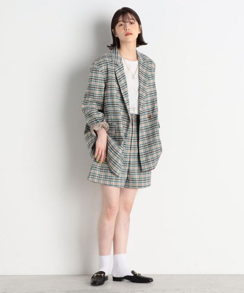 チェックBIGシルエットジャケット