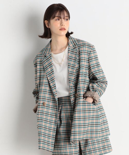 チェックBIGシルエットジャケット
