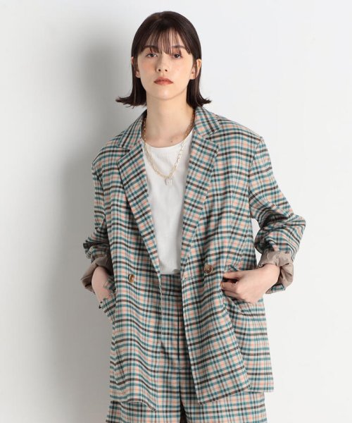 チェックBIGシルエットジャケット