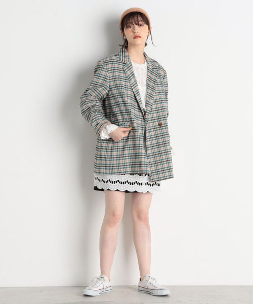 チェックBIGシルエットジャケット