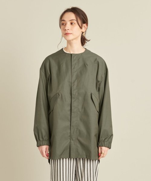 【WEB限定】by ※フィッシュテール ノーカラーコート －撥水加工－ ∴