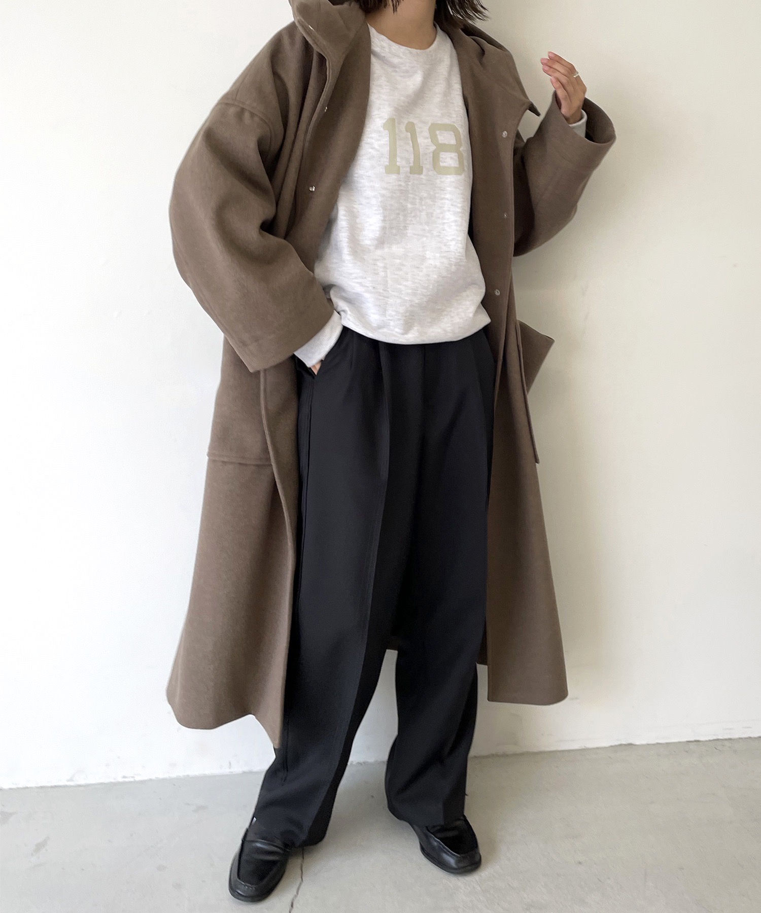 CANAL JEAN PEACE OUT ENJOY PEACE裏毛パーカー
