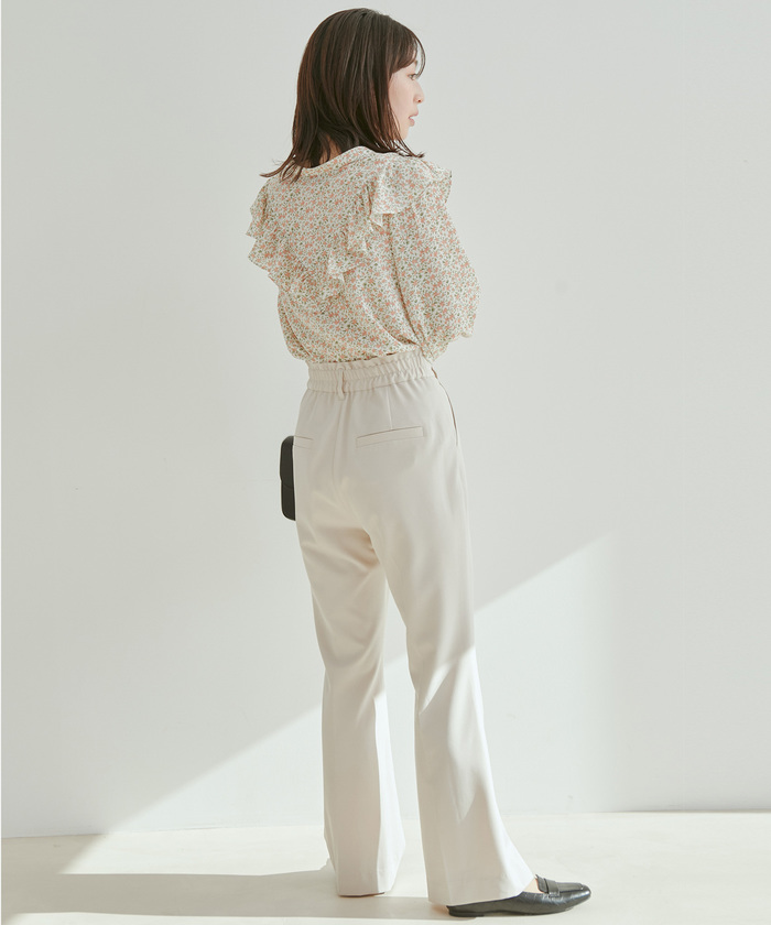 セール 20%OFF】【WEB限定】【前後2WAY】花柄&無地フリルブラウス ...
