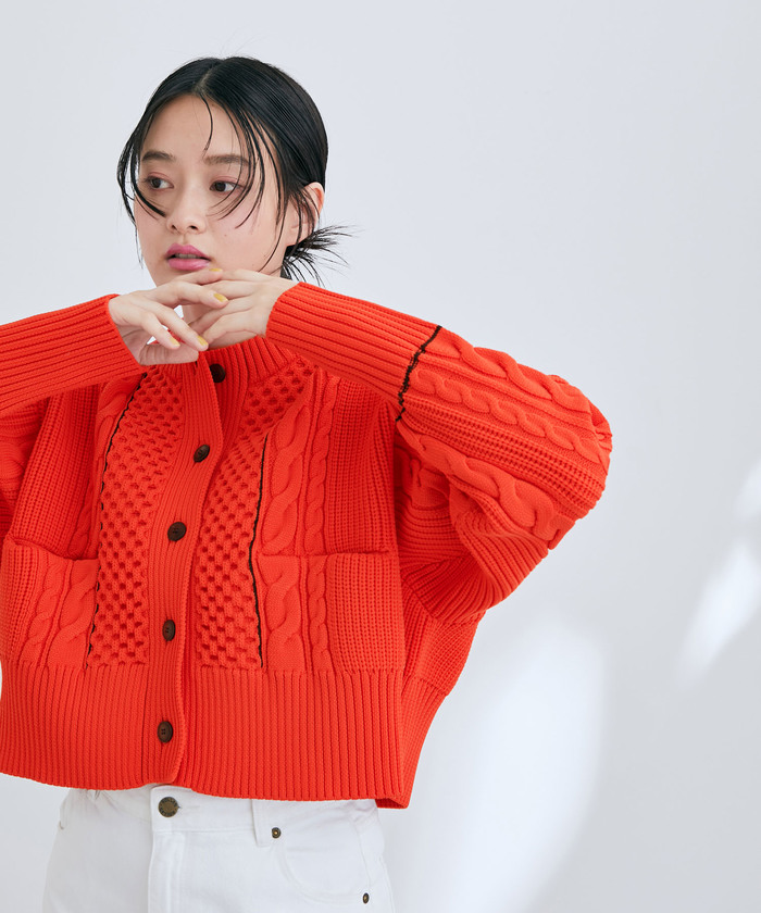 セール 20%OFF】【WEB限定】ケーブルショートカーディガン セール 20%OFF】【WEB限定】ケーブルショートカーディガン