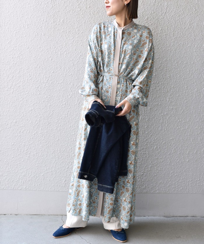 セール】【SHIPS別注】UHURUバンドカラーワンピース◇(504291982 セール】【SHIPS別注】UHURUバンドカラーワンピース◇(504291982