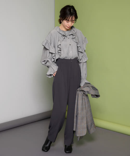 セール 20%OFF】フリルディティールブラウス(504480626