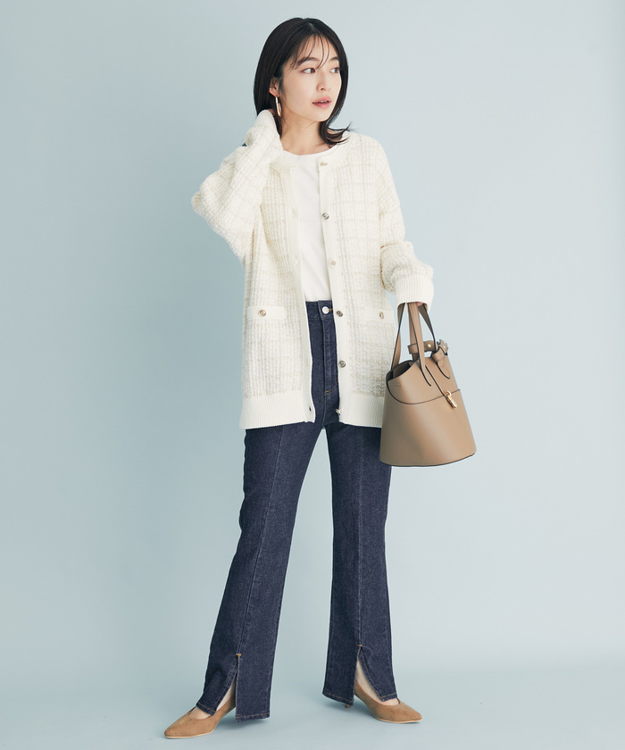 ツイード風ニットカーディガン(504481130) | ビス(VIS) - d fashion
