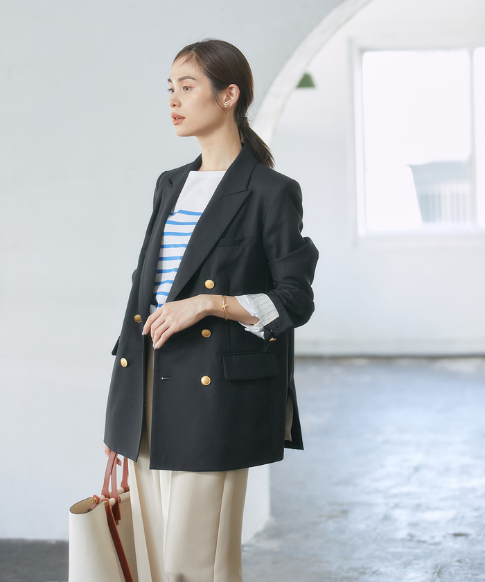 楽天市場】22AW逸品/ダブルブレスト紺ブレザー ROPE' ロペ