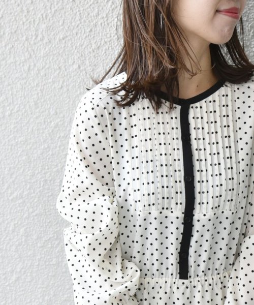 Ships Any ウォッシャブル ドット バンドカラー ロング ワンピース シップス エニィ ウィメンズ Ships Any Womens D Fashion