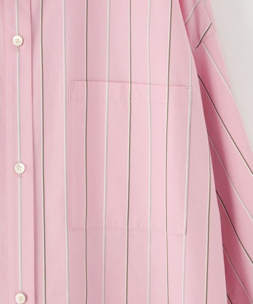 【WEB限定】［ XS /H148－155cm］タック スリーブ シャツ ワンピース ストライプ