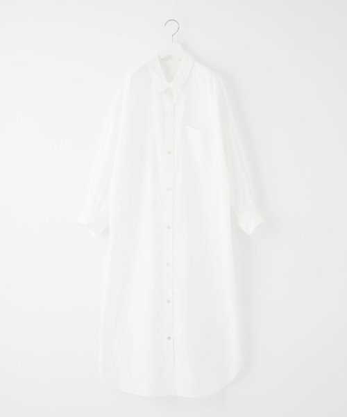 【WEB限定】［ XS /H148－155cm］タック スリーブ シャツ ワンピース ストライプ