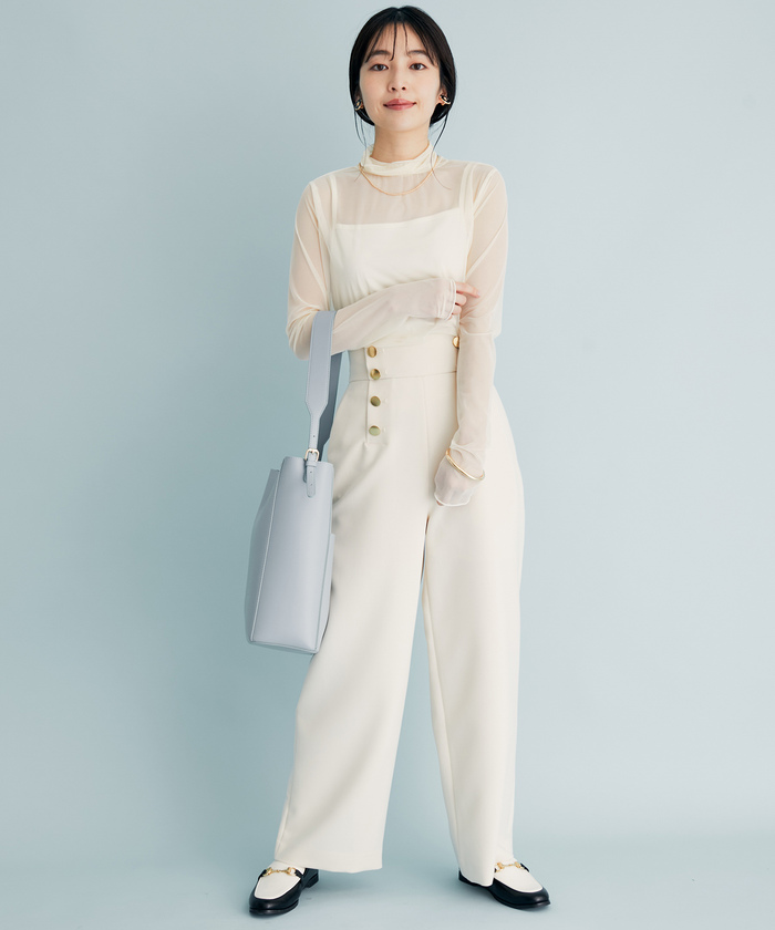 着心地抜群◎脚長効果も♡HERMES ロングパンツ haco！今日はきちんとな日！にお任せあれ 脚長きれいな