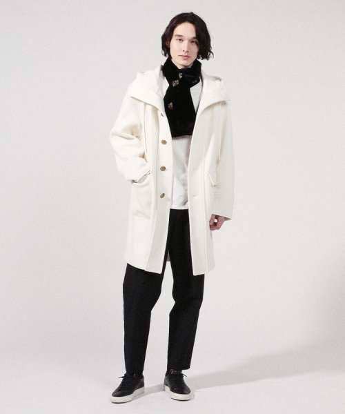 CABaN コットンカシミヤ フーデットコート