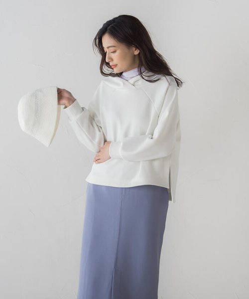 【socolla】ラグラン抜けエリプルオーバー≪洗濯機で洗える≫