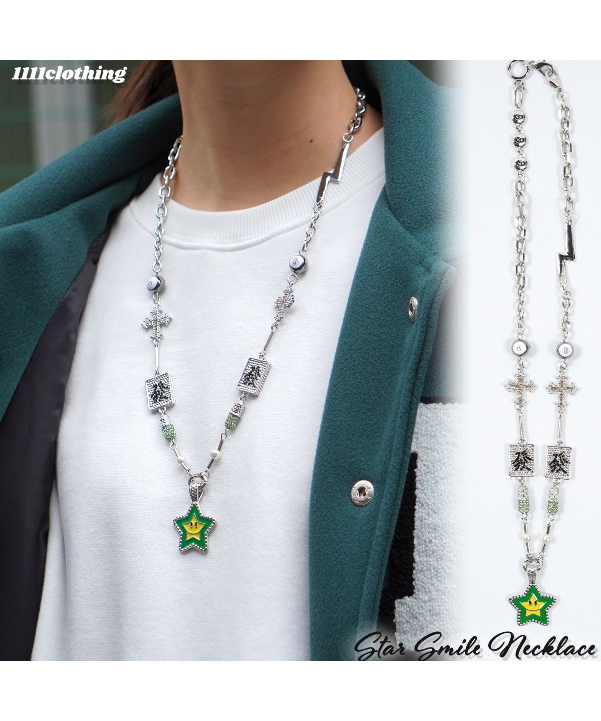 ワンフォークロージング 1111clothing ネックレス メンズ ワンフォークロージング 1111clothing ネックレス メンズ