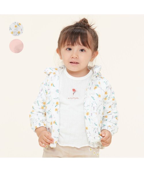 セール 30%OFF】【子供服】 moujonjon (ムージョンジョン) 花柄・無地裏メッシュジャケット 90cm～140cm  M16160(504485598) | ムージョンジョン(moujonjon) - d fashion