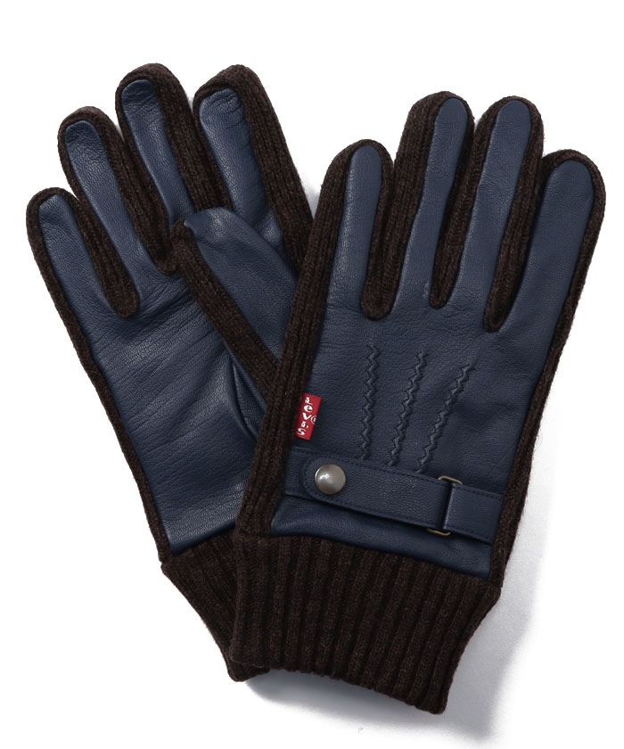 クーポン】【Levi's/リーバイス】 ニットレザーグローブ/手袋 クーポン】【Levi's/リーバイス】 ニットレザーグローブ/手袋