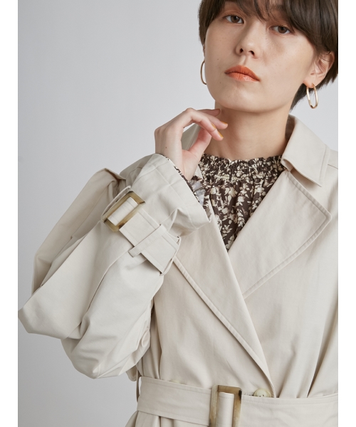 emmi atelier】袖コンシャストレンチコート