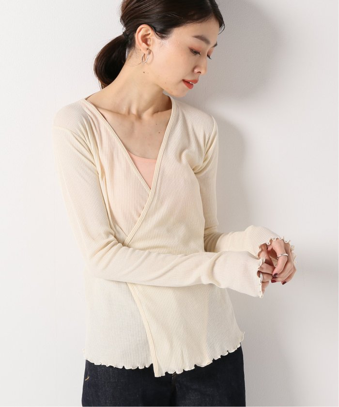 IENA - 【BASERANGE/ベースレンジ】 OMIT ラップカットソー BASERANGE/ベースレンジ LONG SLEEVE Tシャツ TTLSBL-AU25（T