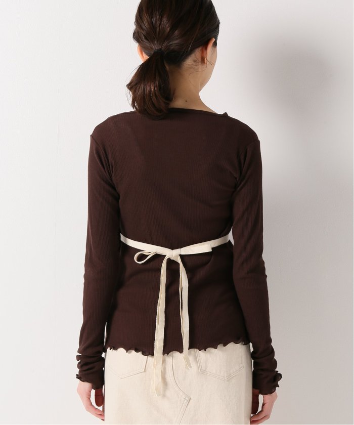 IENA - 【BASERANGE/ベースレンジ】 OMIT ラップカットソー BASERANGE/ベースレンジ LONG SLEEVE Tシャツ TTLSBL-AU25（T