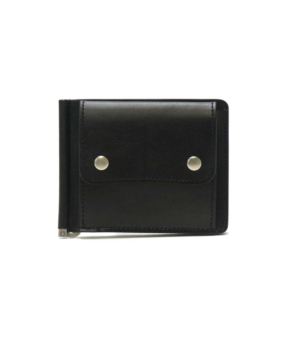 美品 スロウ マネークリップ コインケース カードケース レザー ブラック折り財布二つ財布