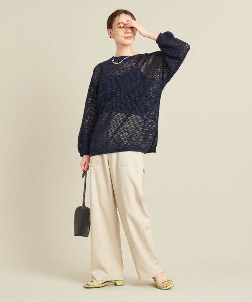 【WEB限定】by メッシュニットプルオーバー/インナー付き ∴
