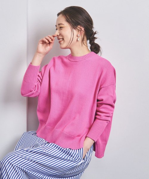＜UNITED ARROWS＞C/N サイドスリット ニット W
