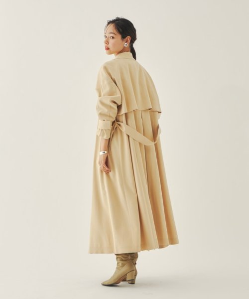 ＜EMMEL REFINES（エメル リファインズ）＞EM ベルテッドフレア ロング トレンチコート