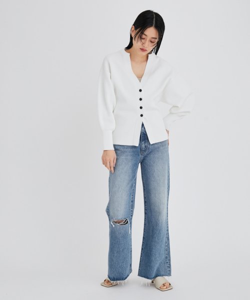 【ROLLA'S】EASTCOAST CROP FLARE LARA BLUE ORGANIC