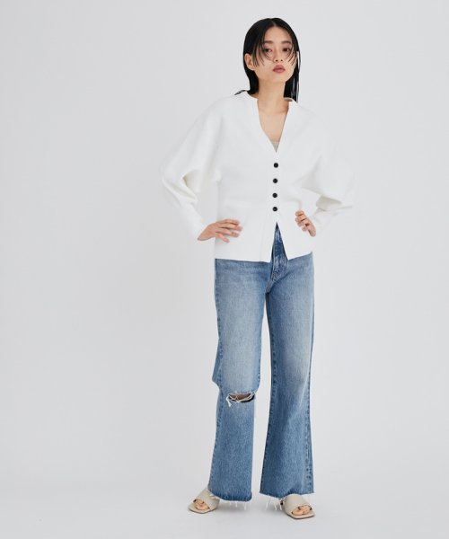 【ROLLA'S】EASTCOAST CROP FLARE LARA BLUE ORGANIC