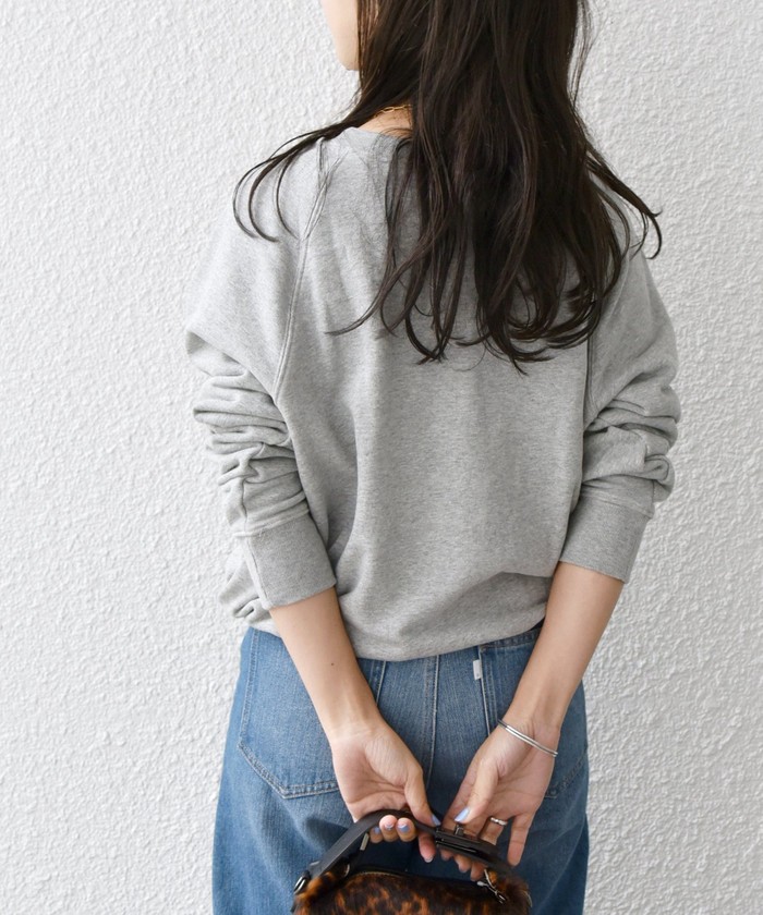 同柄のスパッツも有りHermesFigure Artistiqueクロップトップ SHIPS any別注】THE KNiTS:カレッジ スウェット(503809937