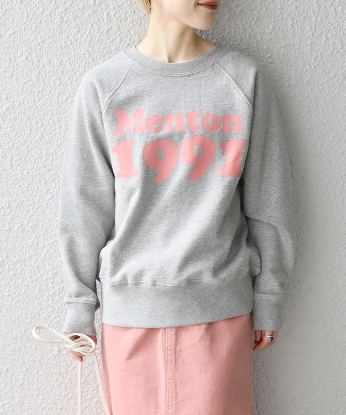 SHIPS any別注】THE KNiTS: ラグラン ポップ ロゴ スウェット